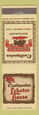 Matchbook Cover - Castagnola's Espana Restaurant Lobster House Santa Barbara CA