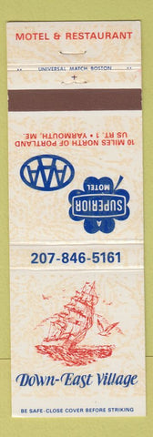 Matchbook Cover - Down East Village Motel Restaurant  Yarmouth ME