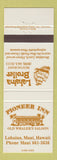 Matchbook Cover - Pioneer Inn Lahaina Broiler Restaurant Maui Hawaii