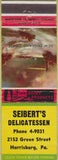 Matchbook Cover - Seibert's Deli Harrisburg PA