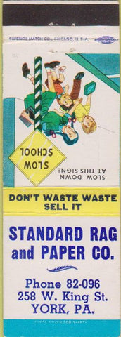 Matchbook Cover - Standard Rag Paper York PA