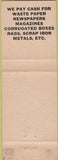 Matchbook Cover - Standard Rag Paper York PA