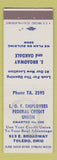 Matchbook Cover - LOF Employees Credit Union Toledo OH WEAR