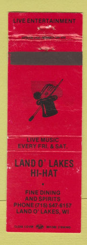 Matchbook Cover - Land O Lakes Hi Hat Land O Lakes WI WEAR