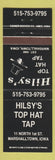 Matchbook Cover - Hilsy's Top Hat Tap Marshalltown IA