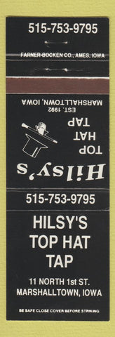 Matchbook Cover - Hilsy's Top Hat Tap Marshalltown IA