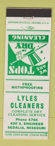 Matchbook Cover - Lyles Cleaners Sedalia MO