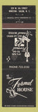 Matchbook Cover - The Formal House Winston Salem NC