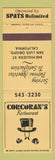 Matchbook Cover - Corcoran's Restaurant San Luis Obispo CA