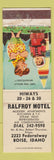 Matchbook Cover - Ralfroy Motel Boise ID WEAR