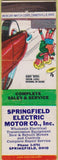 Matchbook Cover - Springfield Electric Motor Springfield OH