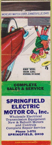 Matchbook Cover - Springfield Electric Motor Springfield OH