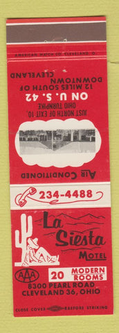 Matchbook Cover - La Siesta Motel Cleveland OH