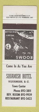 Matchbook Cover - Squamish Hotel BC