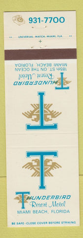 Matchbook Cover - Thunderbird Resort Motel Miami Beach FL