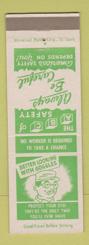 Matchbook Cover - Barber Coleman Rockford IL Safety Goggles