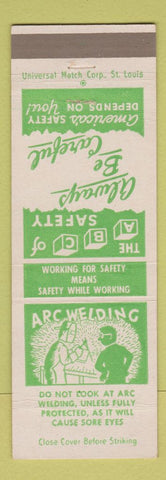 Matchbook Cover - Industrial Rayon Corp Painesville OH Safety Arc Welding WEAR