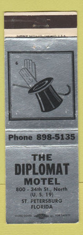 Matchbook Cover - Diplomat Motel St Petersburg FL Top Hat