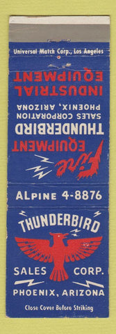 Matchbook Cover - Thunderbird Industrial Equipment Sales Phoenix AZ fire
