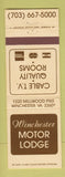 Matchbook Cover - Winchester Motor Lodge Winchester VA