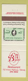 Matchbook Cover - Byrons Restaurant Glenelg Australia
