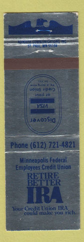 Matchbook Cover - Minneapolis Federal Employees Credit Union MN WEAR