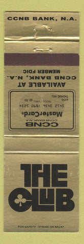 Matchbook Cover - The Club CCNB Bank