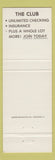 Matchbook Cover - The Club CCNB Bank