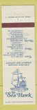 Matchbook Cover - Sea Hawk Williamston Lansing Charlevoix MI