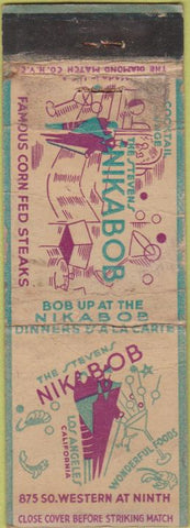 Matchbook Cover - Stevens Nikabob Los Angeles CA POOR