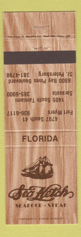 Matchbook Cover - Sea Hketch Seafood Steak St Petersburg Fort Myers FL