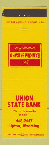 Matchbook Cover - Union State Bank Upton WY