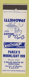 Matchbook Cover - Panza's Moonlight Inn Saratoga NY