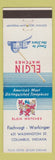 Matchbook Cover - Elgin Watches Fischvogt Workinger Columbus IN