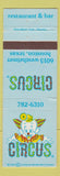 Matchbook Cover - Circus Restaurant Bar Houston TX