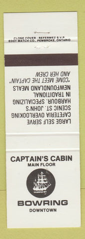Matchbook Cover - Captain's Cabin Bowring Australia