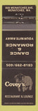 Matchbook Cover - Covey's Restaurant Lounge Wenatchee WA