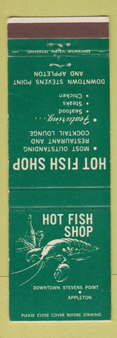 Matchbook Cover - Hot Fish Shop Stevens Point Appleton WI