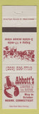 Matchbook Cover - Abbott's Lobster Noank CT