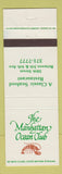 Matchbook Cover - The Manhattan Ocean Club New York City