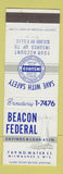Matchbook Cover - Beacon Federal Savings Loan Milwaukee WI