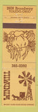 Matchbook Cover - Windmill Toledo OH
