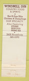 Matchbook Cover - Windmill Toledo OH