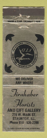 Matchbook Cover - Firnhaber Florists Staunton IL