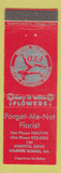 Matchbook Cover - Forget Me Not Florist Flowers Warner Robins GA RED
