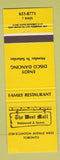 Matchbook Cover - West Mall Restaurant Tavern Toronto ON Disco