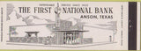 Matchbook Cover - First National Bank Anson TX