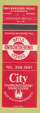 Matchbook Cover - City Tavern Restaurant Ottawa ON disco
