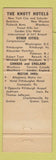 Matchbook Cover - International Hotel New York City Knott