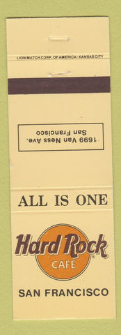Matchbook Cover - Hard Rock Cafe San Francisco CA WEAR